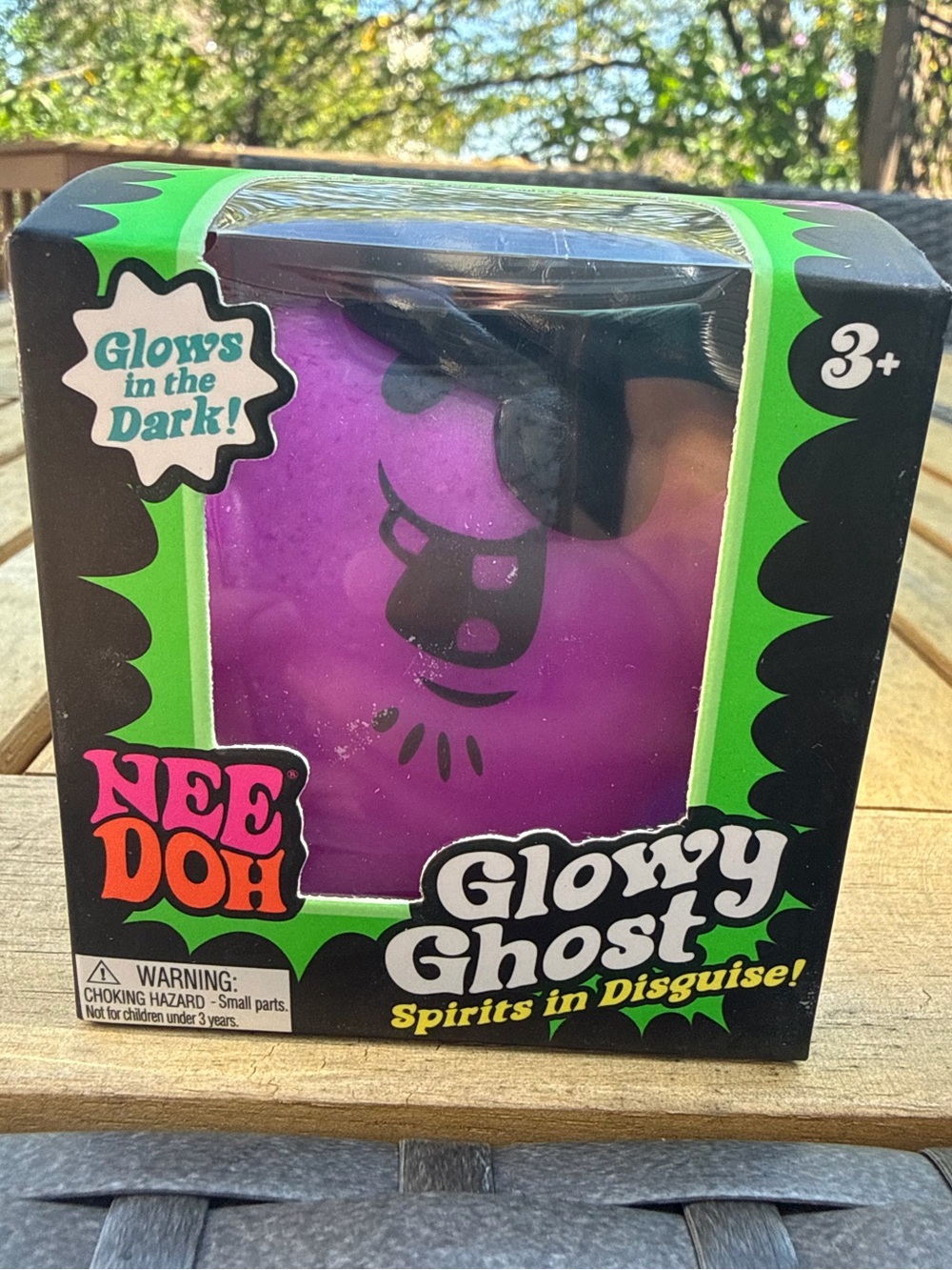 NeeDoh Glowy Ghost - Purple Glow-In-The-Dark Squishy